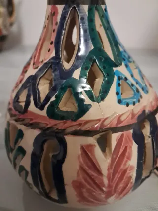 2 Portacandele etnico ceramica