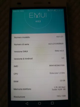 Huawei P8 Lite Bianco 16GB