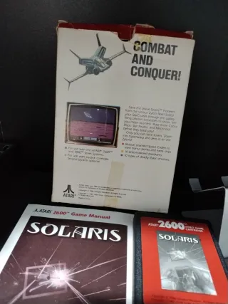Solaris Atari 2600 con scatola e manuale