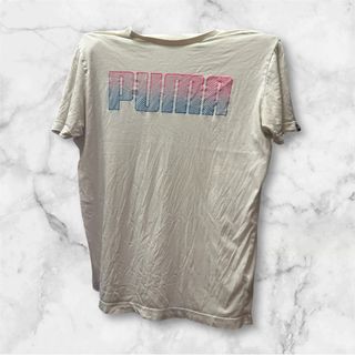 T-shirt Puma Uomo Bianca Logo Colorata