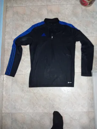 Chaqueta Adidas Talla L Negra y Azul