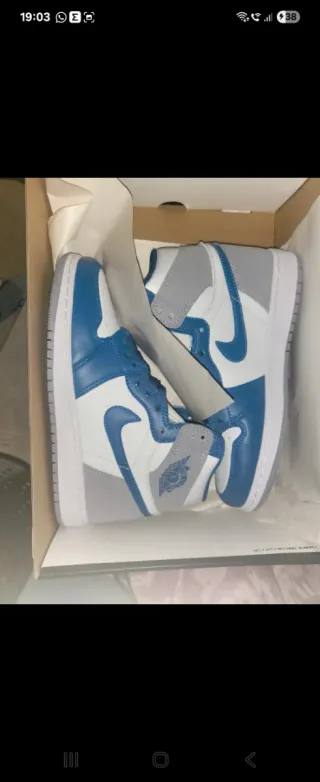 Zapatillas Hombre Azul Blanco