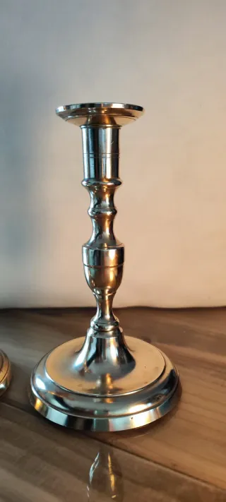 Candeleros Isabelinos Antiguos Bronce restaurado