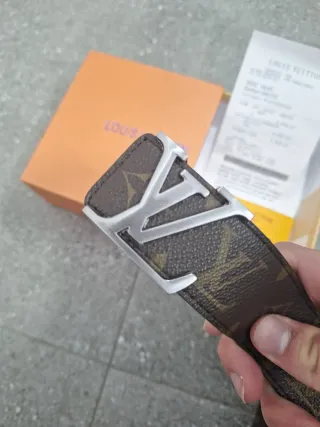 Cintura Louis Vuitton Monogram Marrone Dorato