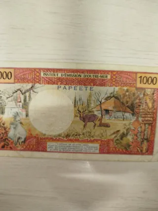 Billete 1000 Francos Franceses Institut d'Emission