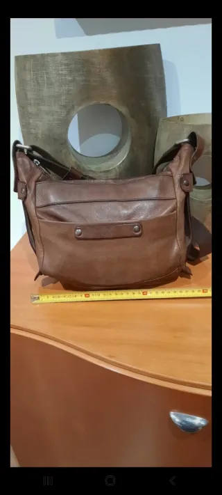 Bolso Piel Mandarina Duck Marrón