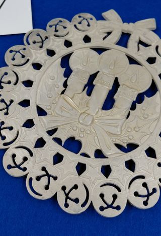 Sottopiatto in metallo natalizio