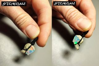 piccolo ciondolo in macramè e pietre dure