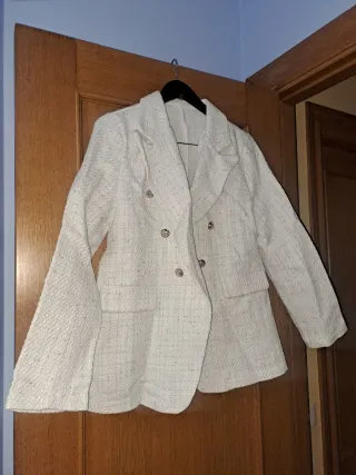 Americana blanca tweed