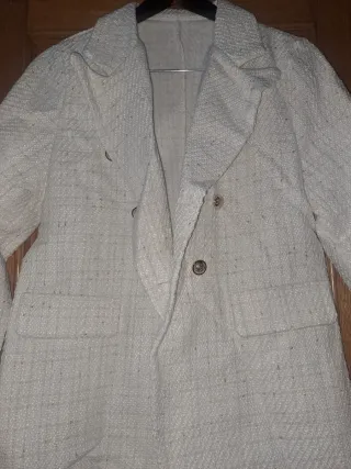 Americana blanca tweed