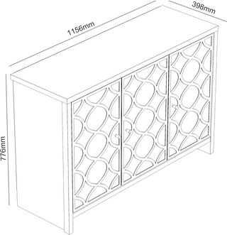 Aparador de entrada moderno gris roble 115x78x40cm