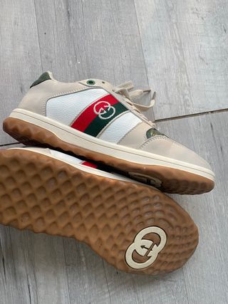 Zapatillas Gucci Mujer Beige/Blanco