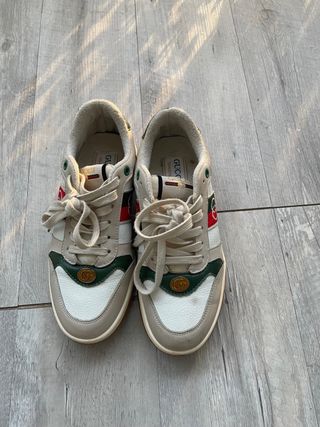 Zapatillas Gucci Mujer Beige/Blanco