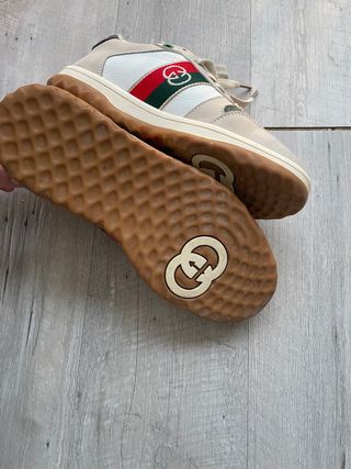 Zapatillas Gucci Mujer Beige/Blanco