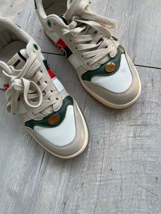 Zapatillas Gucci Mujer Beige/Blanco