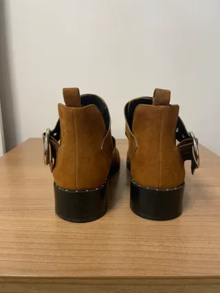 Botas Pull&Bear Ante Marrón Talla 36