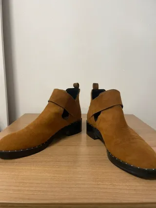 Botas Pull&Bear Ante Marrón Talla 36