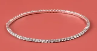 Pulsera elástica brillante plata