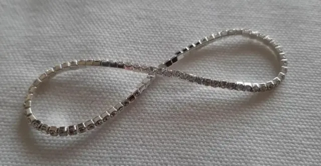 Pulsera elástica brillante plata