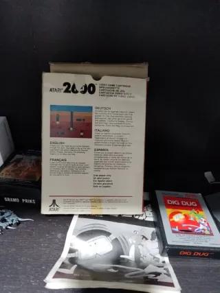 Dig Dug Atari 2600 scatola e manuale