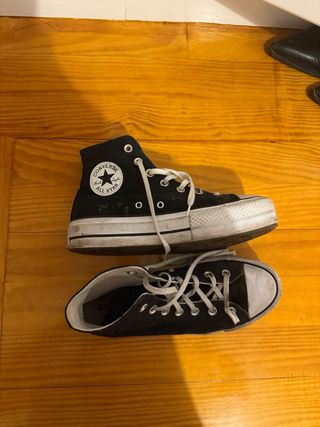 Converse negras plataforma