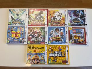 Nintendo 3DS XL Roja+ Juegos+ Funda + Cargador