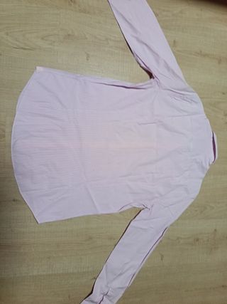 Camisa Massimo Dutti Rayas Rosa/Blanco