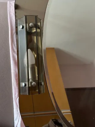 Specchio da bagno in cristallo molato con accessor