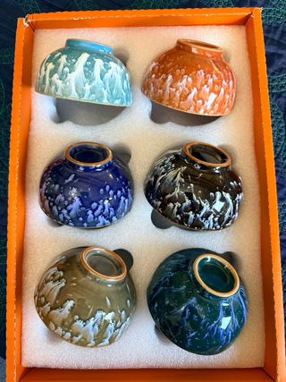 Juego 6 tazas té cerámica chinas