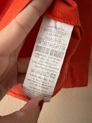 Camiseta básica de algodón naranja de manga larga