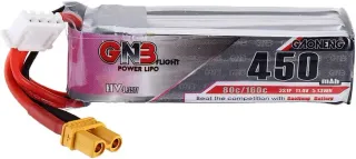Gnb 11.4V 450Mah 80C 3S Lipo Batería Xt30 Enchufe para RC