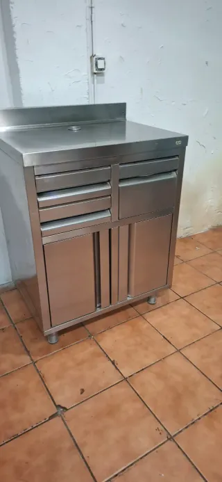Mueble cafetero acero inoxidable