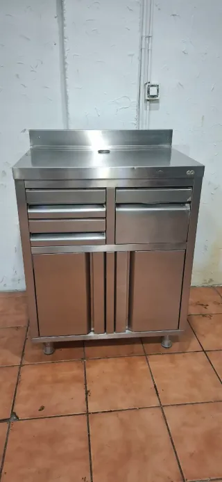 Mueble cafetero acero inoxidable