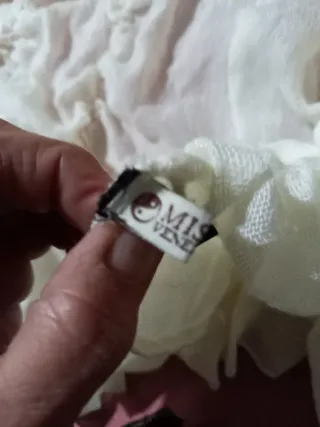 Sciarpa panna con grappoli d'uva