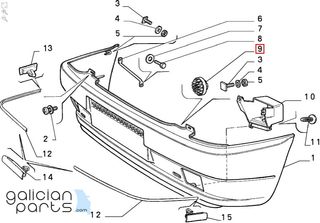 Apoyo parachoques delantero Fiat Uno Turbo /Lancia