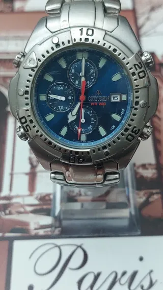 Orologio Citizen WR200 Cronografo Blu