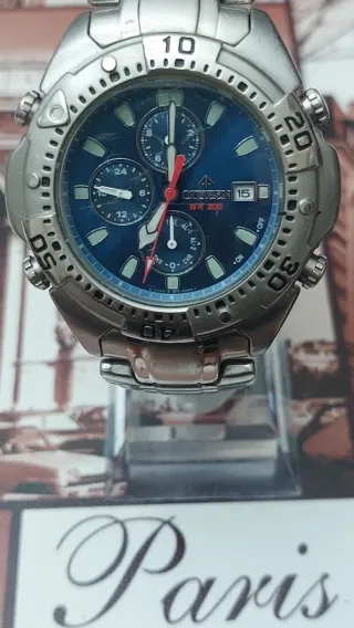 Orologio Citizen WR200 Cronografo Blu