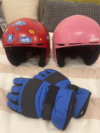 Casco sci bambini + guanti (8-10 anni)