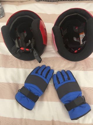 Casco sci bambini + guanti (8-10 anni)