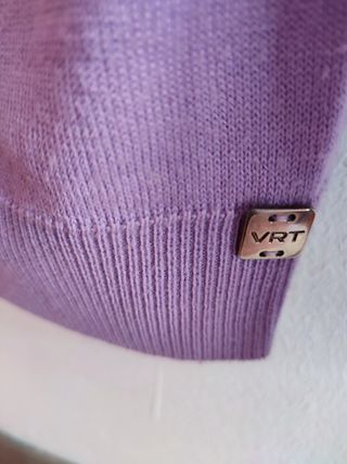 Cardigan cuello redondo Viriato morado