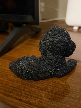 Statuetta cane barboncino nero