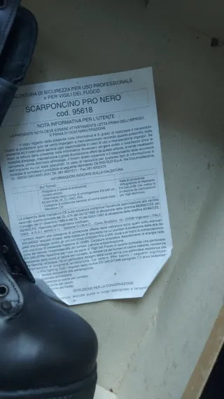 Scarponcino Pro Nero per Vigili del Fuoco