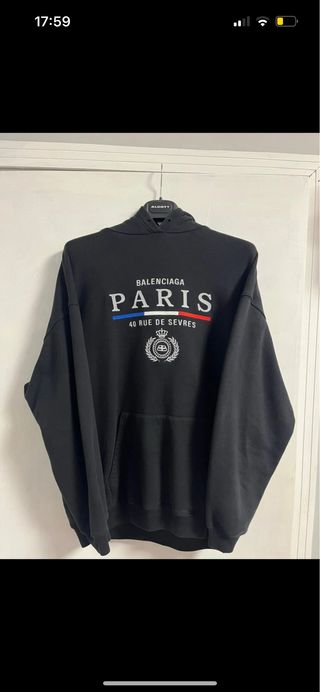 Felpa Balenciaga Paris M Nera