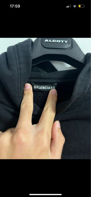 Felpa Balenciaga Paris M Nera