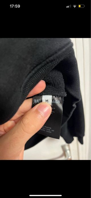 Felpa Balenciaga Paris M Nera