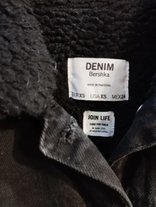 Cazadora vaquera negra borreguito