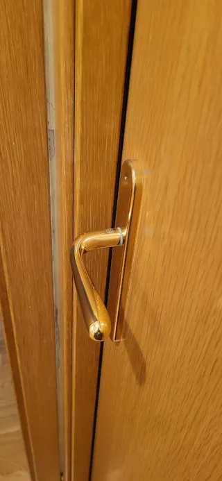 Puerta interior con maneta, bisagras, tapetas.....