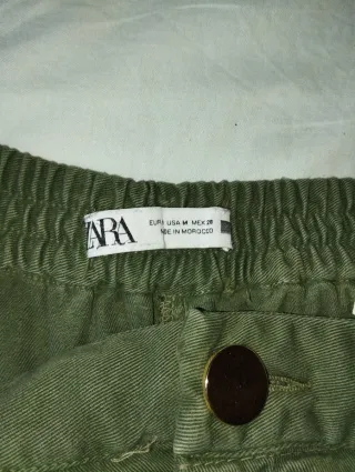 Pantalones cargo Zara talla M verde militar