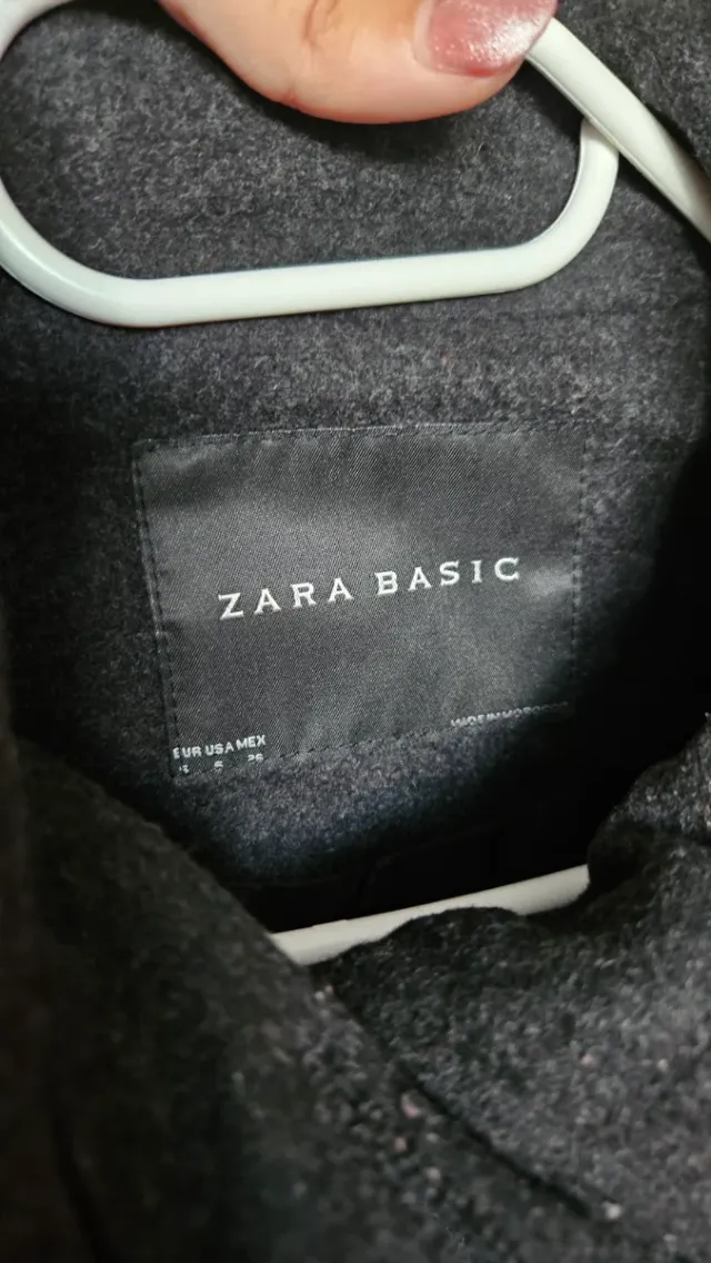 Chaqueta de paño Zara gris