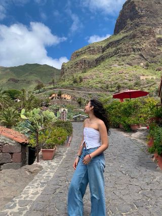 Corsé vaquero blanco Pull&Bear